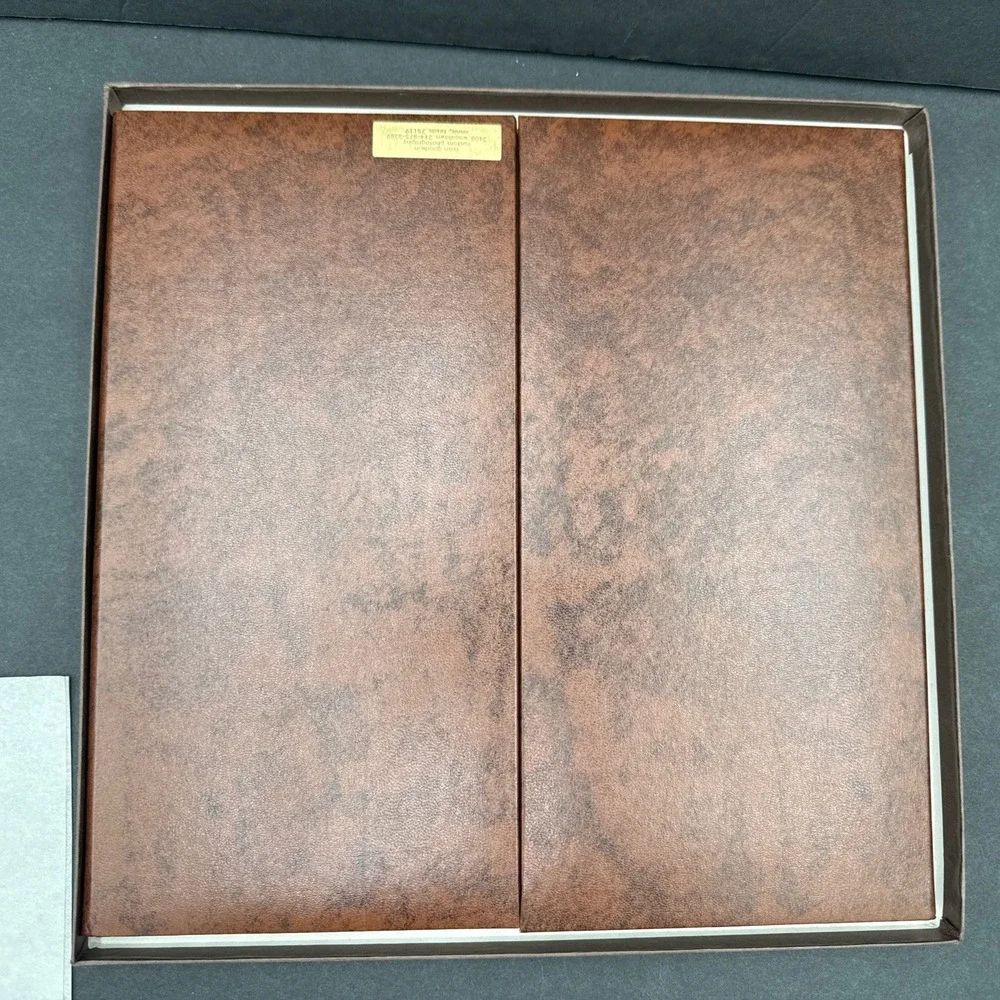 VTG‎ Art By Leather Encore Folio Fold Out Frames Brown Cognac 8 Photographs NIB